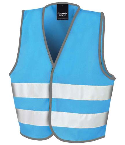 Result Core Kids Enhanced Vis Vest - SKY - L